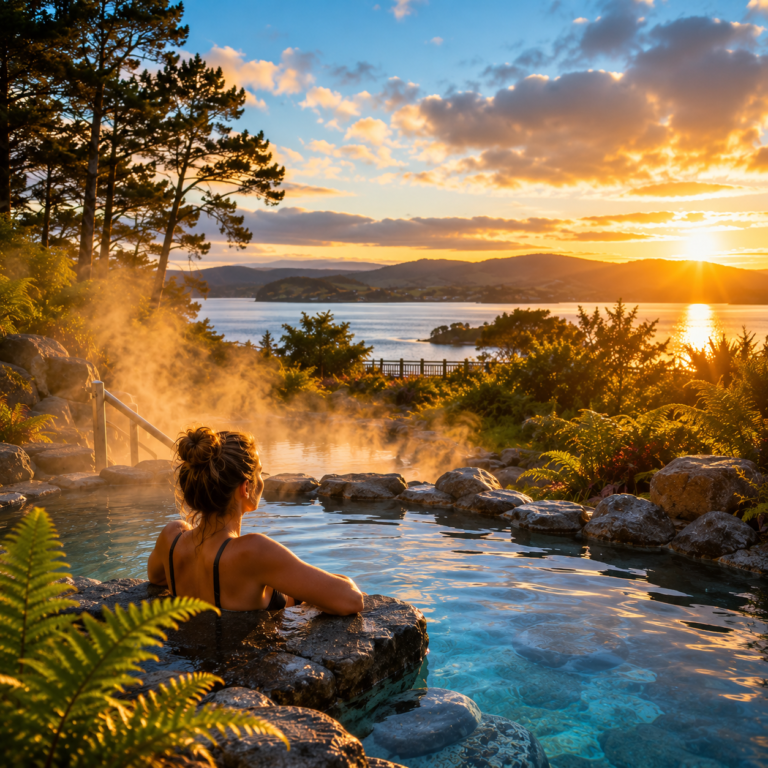 Relax in Rotorua's natural hot springs