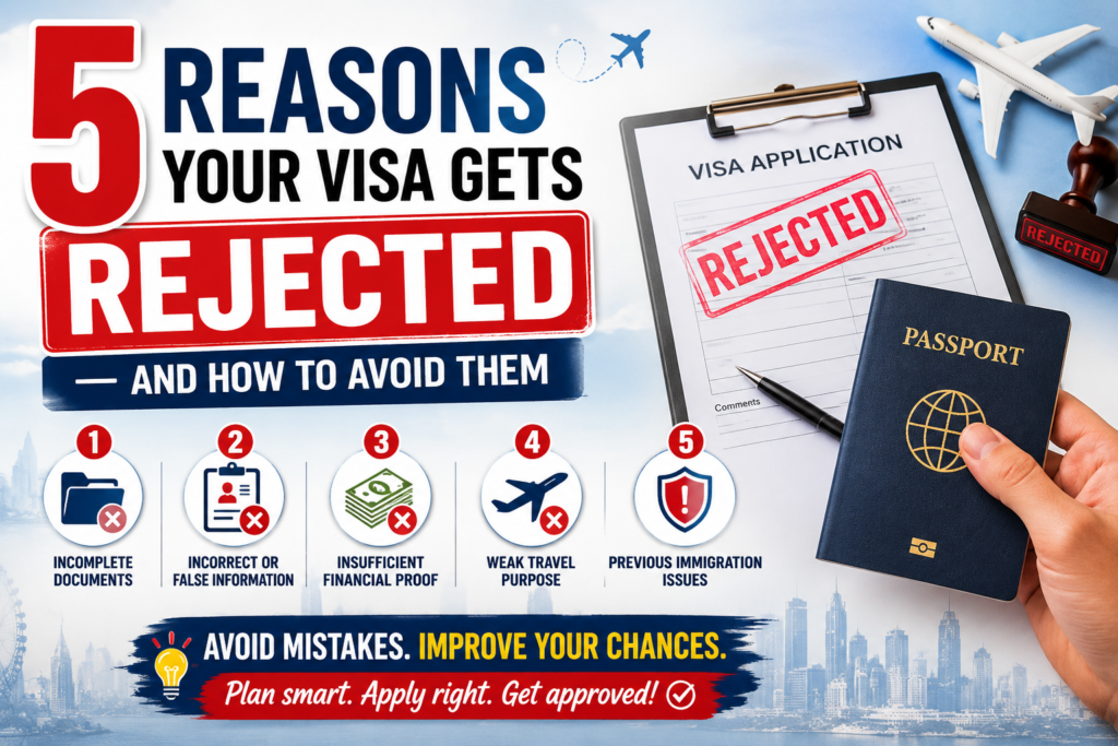 Top 5 reasons visa applications get rejected and how to avoid common visa mistakes